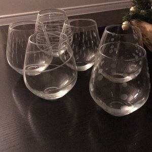 Set of 6 Stemless Wine Glasses